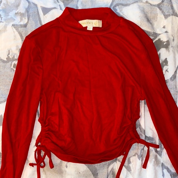 Steve Madden size XS red long sleeved crop top - Picture 1 of 5